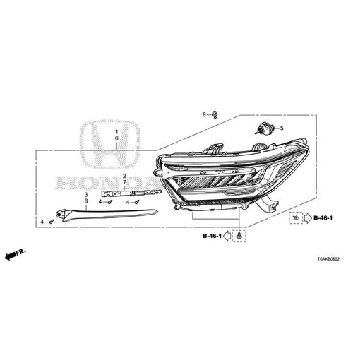 [NEW] JDM HONDA ODYSSEY RC1 2021 Headlight (Led) (140/540) GENUINE OEM