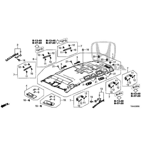 [NEW] JDM HONDA ODYSSEY RC1 2021 Roof Lining GENUINE OEM