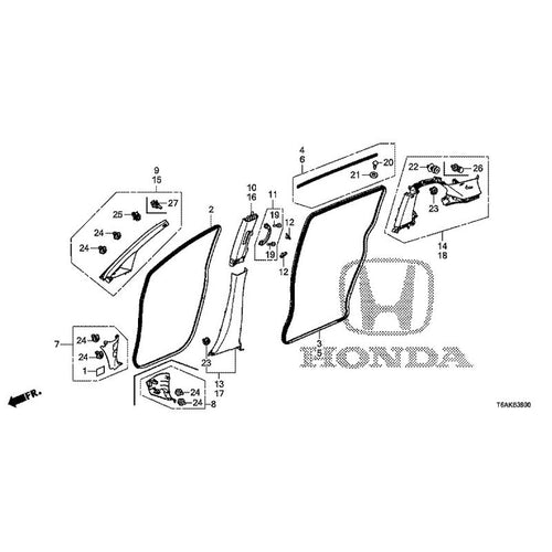 [NEW] JDM HONDA ODYSSEY RC1 2021 Pillar Garnish GENUINE OEM