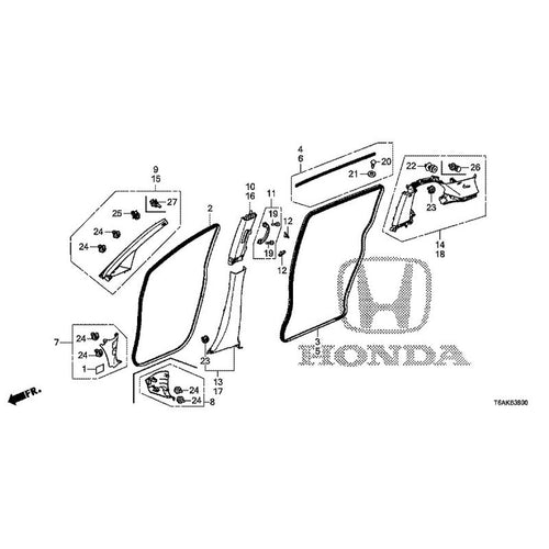 [NEW] JDM HONDA ODYSSEY RC1 2021 Pillar Garnish GENUINE OEM