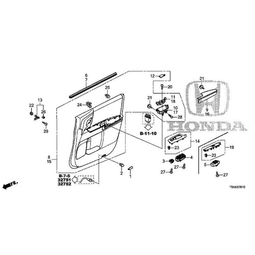 [NEW] JDM HONDA ODYSSEY RC1 2021 Front Door Lining GENUINE OEM