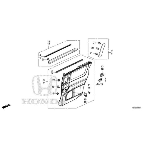 [NEW] JDM HONDA ODYSSEY RC1 2021 Sliding Door Lining (140/540) GENUINE OEM