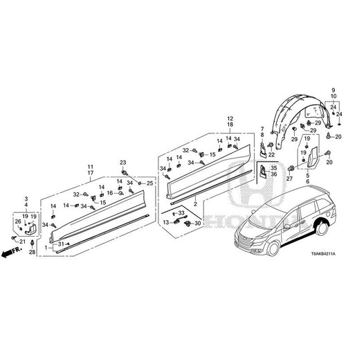 [NEW] JDM HONDA ODYSSEY RC1 2021 Garnish/Rear Inner Fender GENUINE OEM