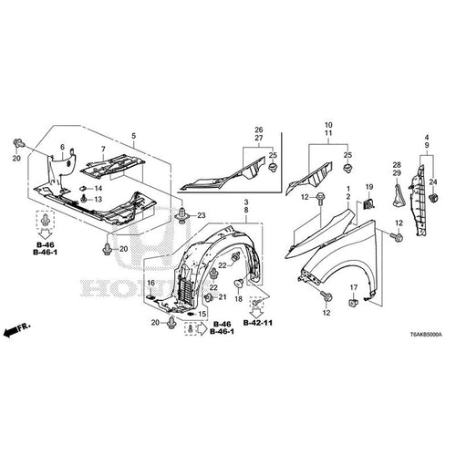 [NEW] JDM HONDA ODYSSEY RC1 2021 Front Fenders GENUINE OEM