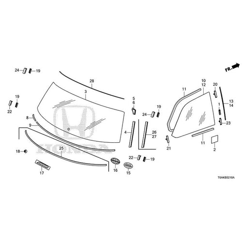 [NEW] JDM HONDA ODYSSEY RC1 2021 Rear Windshield Glass/Quarter Glass GENUINE OEM