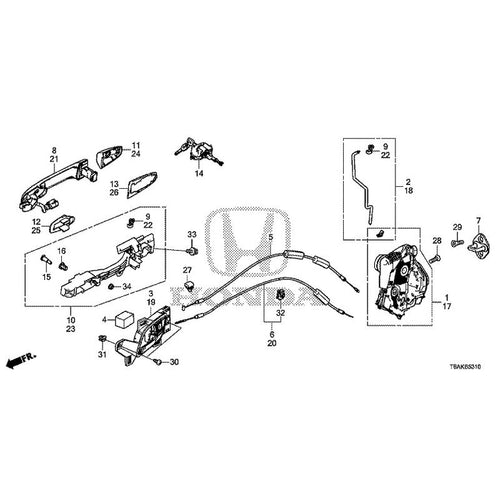 [NEW] JDM HONDA ODYSSEY RC1 2021 Front Door Locks/Outer Handles GENUINE OEM