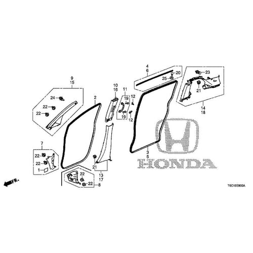 [NEW] JDM HONDA ODYSSEY e:HEV RC4 2021 Pillar Garnish GENUINE OEM
