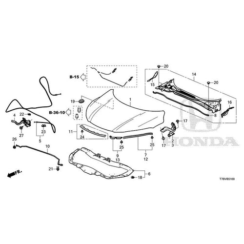 [NEW] JDM HONDA VEZEL HYBRID RU3 2020 Hood GENUINE OEM