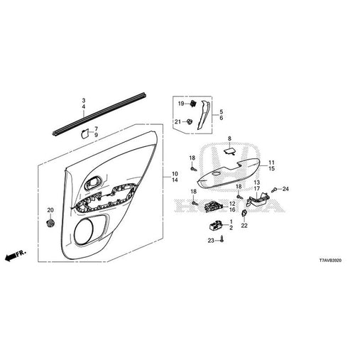 [NEW] JDM HONDA VEZEL RU1 2020 Rear Door Lining GENUINE OEM