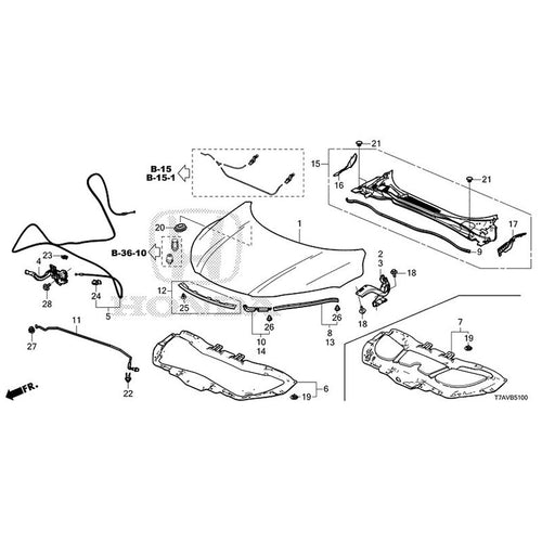 [NEW] JDM HONDA VEZEL RU1 2020 Hood GENUINE OEM