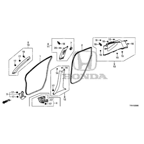 [NEW] JDM HONDA CR-V HYBRID RT5 2020 Pillar Garnish GENUINE OEM