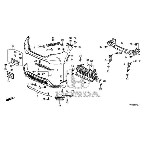 [NEW] JDM HONDA CR-V HYBRID RT5 2020 Front Bumper GENUINE OEM