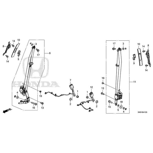 [NEW] JDM HONDA VEZEL RV3 2021 Seat Belt (Front) GENUINE OEM