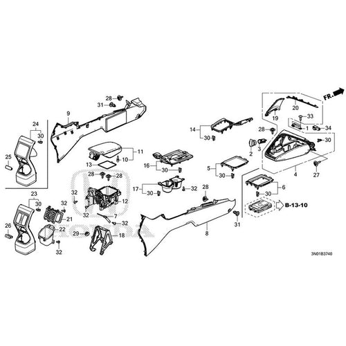 [NEW] JDM HONDA VEZEL e:HEV RV5 2021 Console GENUINE OEM