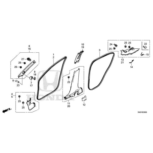 [NEW] JDM HONDA VEZEL e:HEV RV5 2021 Pillar Garnish GENUINE OEM