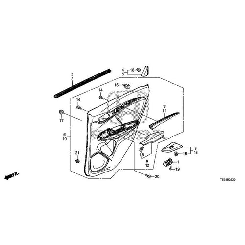[NEW] JDM HONDA FIT GK5 2016 Rear Door Lining GENUINE OEM