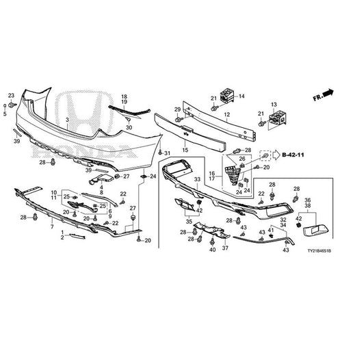 [NEW] JDM HONDA LEGEND HYBRID KC2 2020 Rear Bumper (120/130/520) GENUINE OEM
