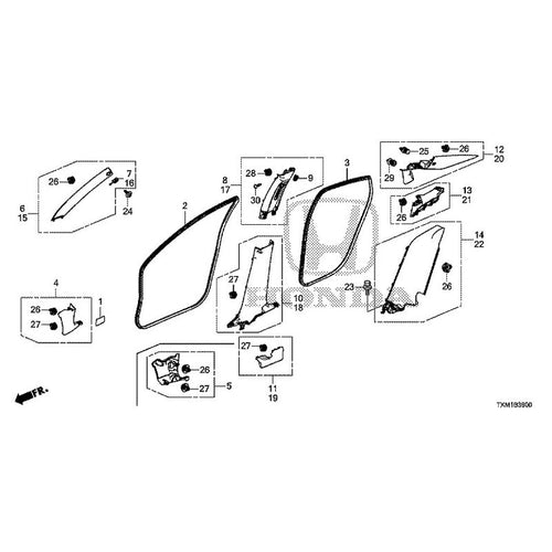 [NEW] JDM HONDA INSIGHT ZE4 2021 Pillar Garnish GENUINE OEM
