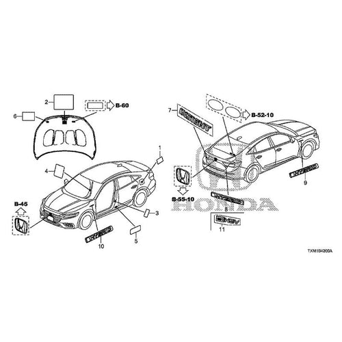 [NEW] JDM HONDA INSIGHT ZE4 2021 Emblem/Caution Label GENUINE OEM