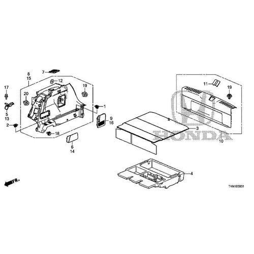 [NEW] JDM HONDA JADE FR5 2019 Side Lining (2) GENUINE OEM