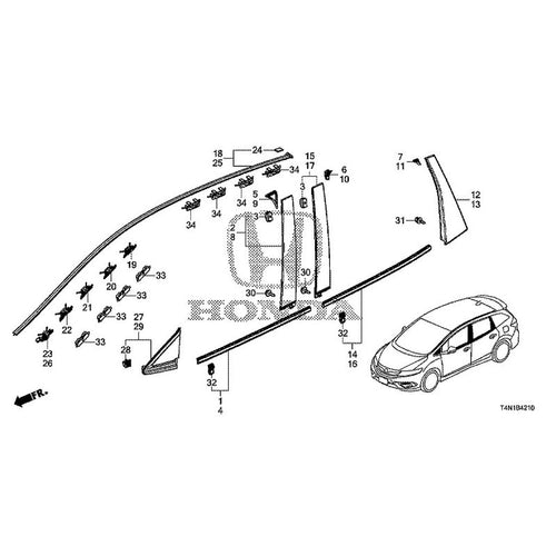 [NEW] JDM HONDA JADE FR5 2019 Molding GENUINE OEM