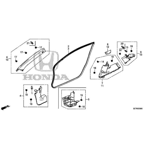 [NEW] JDM HONDA CR-Z ZF2 2016 Pillar Garnish GENUINE OEM