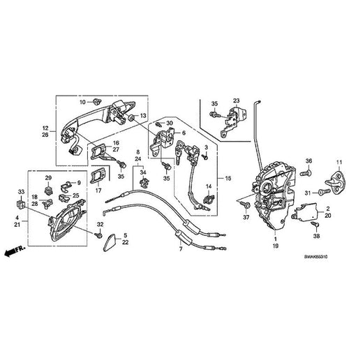 [NEW] JDM HONDA STREAM RN6 2013 Front Door Locks/Outer Handles GENUINE OEM