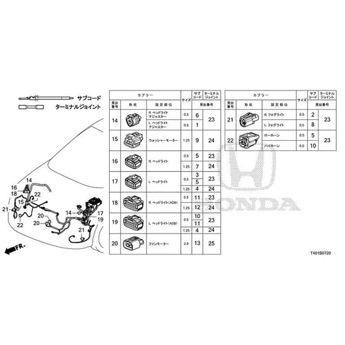 [NEW] JDM HONDA CIVIC FL1 2022 Electrical Connector (Front) GENUINE OEM