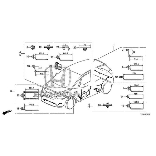 [NEW] JDM HONDA FIT e:HEV GR3 2020 Wire Harnesses (6) GENUINE OEM