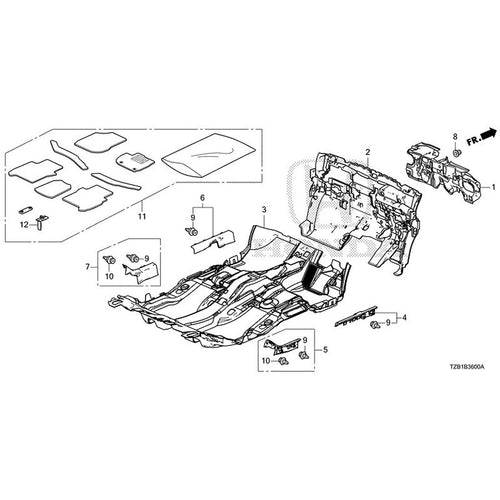 [NEW] JDM HONDA FIT e:HEV GR3 2021 Floor Mat GENUINE OEM