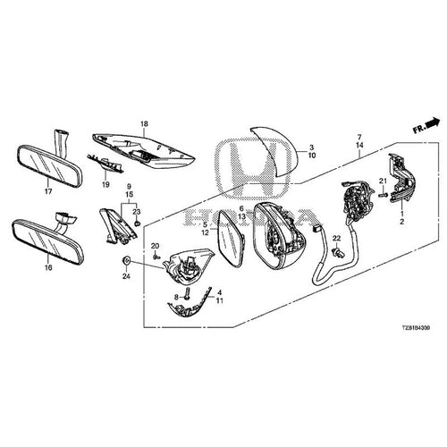 [NEW] JDM HONDA FIT e:HEV GR3 2021 Mirrors GENUINE OEM