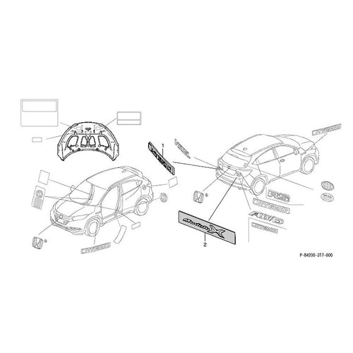 [NEW] JDM HONDA VEZEL HYBRID RU4 2020 Modulo X Emblem GENUINE OEM