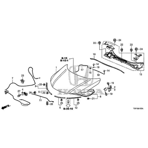 [NEW] JDM HONDA GRACE HYBRID GM4 2015 Hood GENUINE OEM