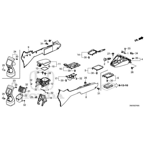 [NEW] JDM HONDA VEZEL e:HEV RV5 2021 Console GENUINE OEM