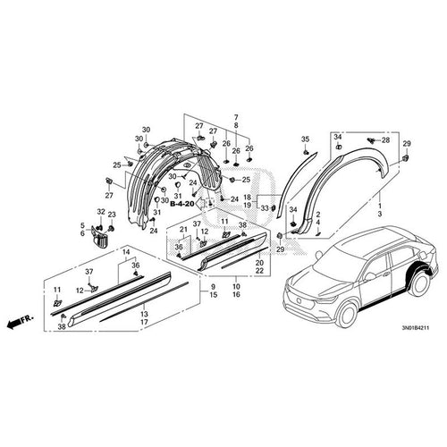 [NEW] JDM HONDA VEZEL e:HEV RV5 2021 Protectors GENUINE OEM