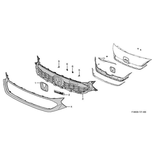 [NEW] JDM HONDA FIT e:HEV GR3 2021 Modulo X Front Grille GENUINE OEM