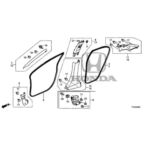 [NEW] JDM HONDA CIVIC FK2 2015 Pillar Garnish GENUINE OEM