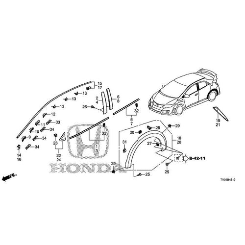 [NEW] JDM HONDA CIVIC FK2 2015 Moldings/Protectors GENUINE OEM