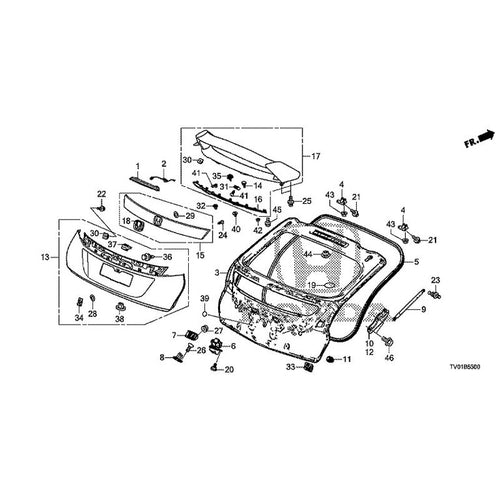 [NEW] JDM HONDA CIVIC FK2 2015 Tailgate GENUINE OEM