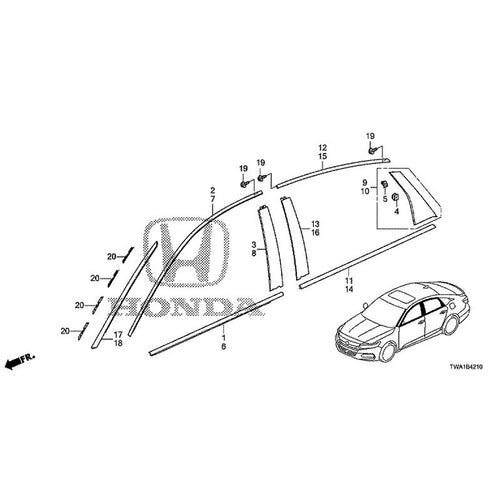 [NEW] JDM HONDA ACCORD CV3 2022 Molding GENUINE OEM