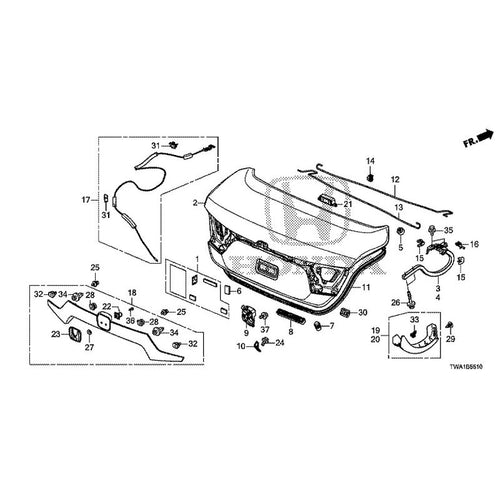 [NEW] JDM HONDA ACCORD CV3 2022 Trunk Lid GENUINE OEM