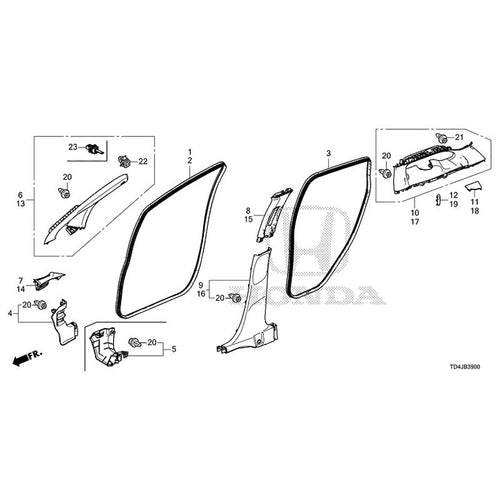 [NEW] JDM HONDA SHUTTLE GP7 2021 Pillar Garnish GENUINE OEM