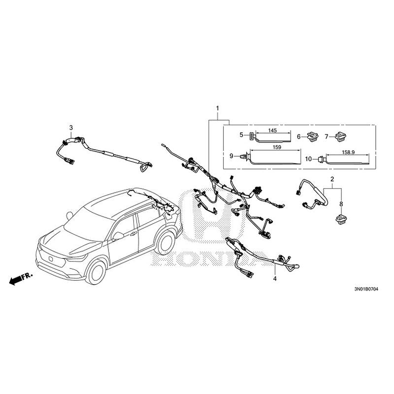 [NEW] JDM HONDA VEZEL e:HEV RV5 2021 Wire Harnesses (5) GENUINE OEM ...