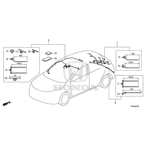 [NEW] JDM HONDA CIVIC FL5 2023 Wire Harnesses (5) GENUINE OEM