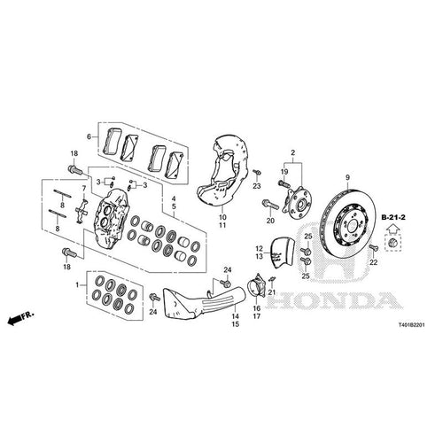 [NEW] JDM HONDA CIVIC FL5 2023 Front Brake (TYPE R) GENUINE OEM