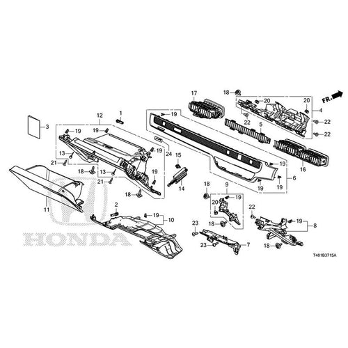 [NEW] JDM HONDA CIVIC FL5 2023 Instrument panel garnish (passenger side) GENUINE OEM