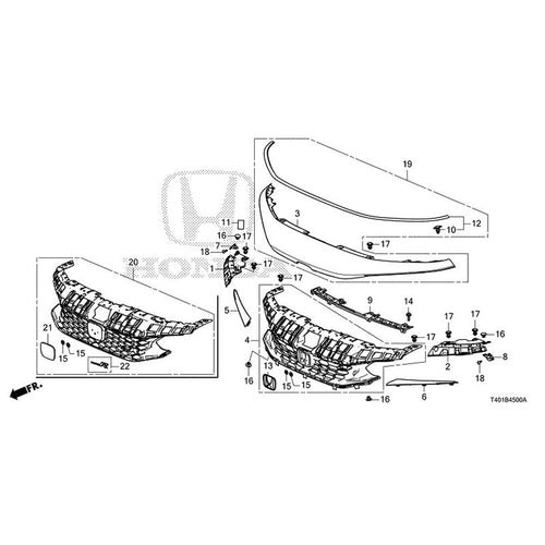 [NEW] JDM HONDA CIVIC FL5 2023 Front Grill GENUINE OEM