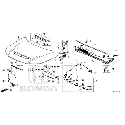 [NEW] JDM HONDA CIVIC FL5 2023 Bonnet (Type R) GENUINE OEM