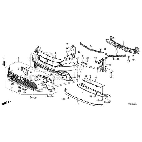 [NEW] JDM HONDA FIT e:HEV GR3 2023 Front Bumper (4) GENUINE OEM