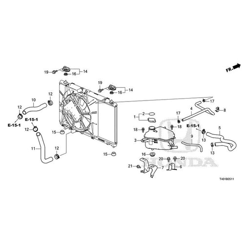 [NEW] JDM HONDA CIVIC FL5 2023 Radiator hose/expansion tank (TYPE R) GENUINE OEM